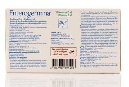 Enterogermina Oral Suspension 20 Vials