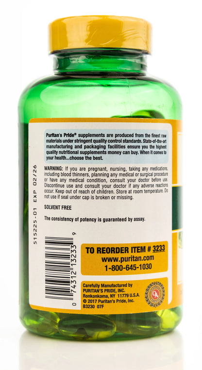 Puritan's Pride Evening Primrose Oil 1300mg 120 Capsules