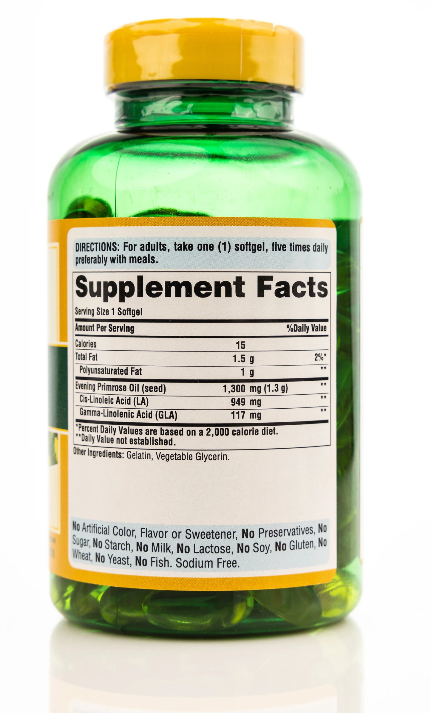 Puritan's Pride Evening Primrose Oil 1300mg 120 Capsules