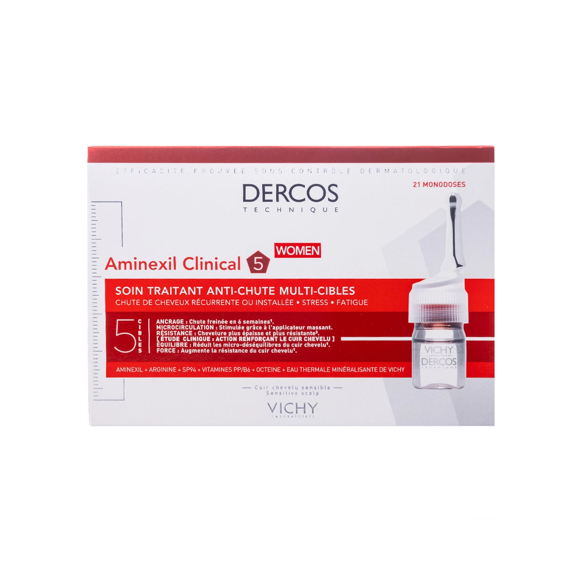 Vichy Dercos Ampoule Woman 21 Pieces