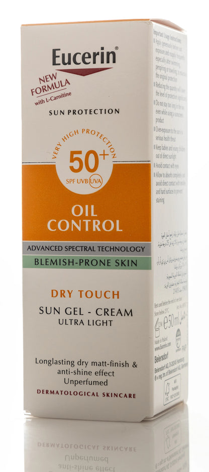Eucerin Sun Oil Control Dry Touch SPF 50+ Gel-Cream 50 Ml