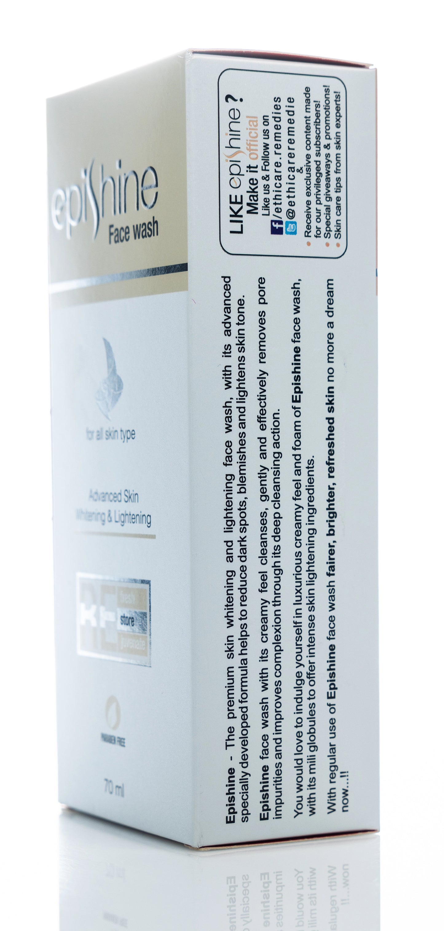 Epishine Advanced Skin
Whitening and Lightening Face Wash 70 Ml