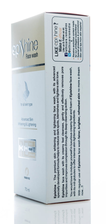 Epishine Advanced Skin
Whitening and Lightening Face Wash 70 Ml