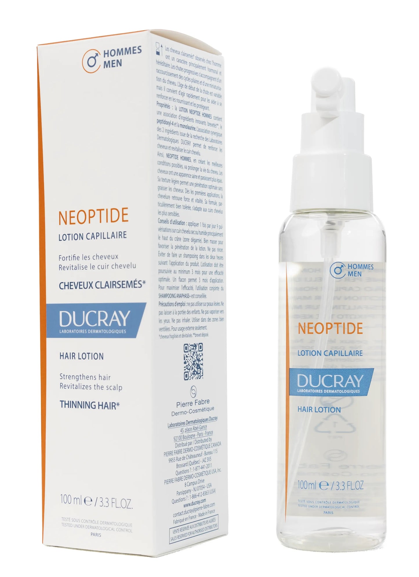 Ducray Neoptide Lotion Capillaire Thinning Hair Men Hair Lotion 100 Ml