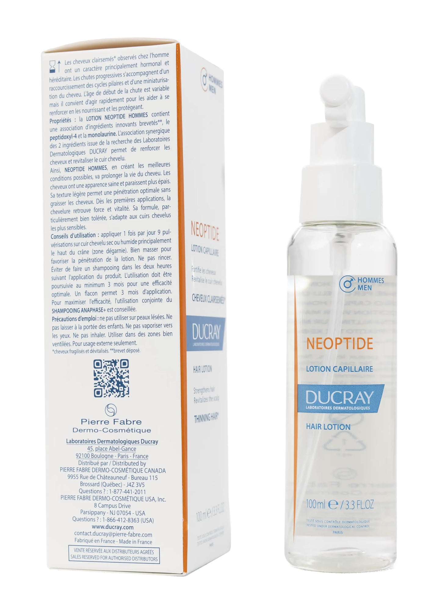 Ducray Neoptide Lotion Capillaire Thinning Hair Men Hair Lotion 100 Ml