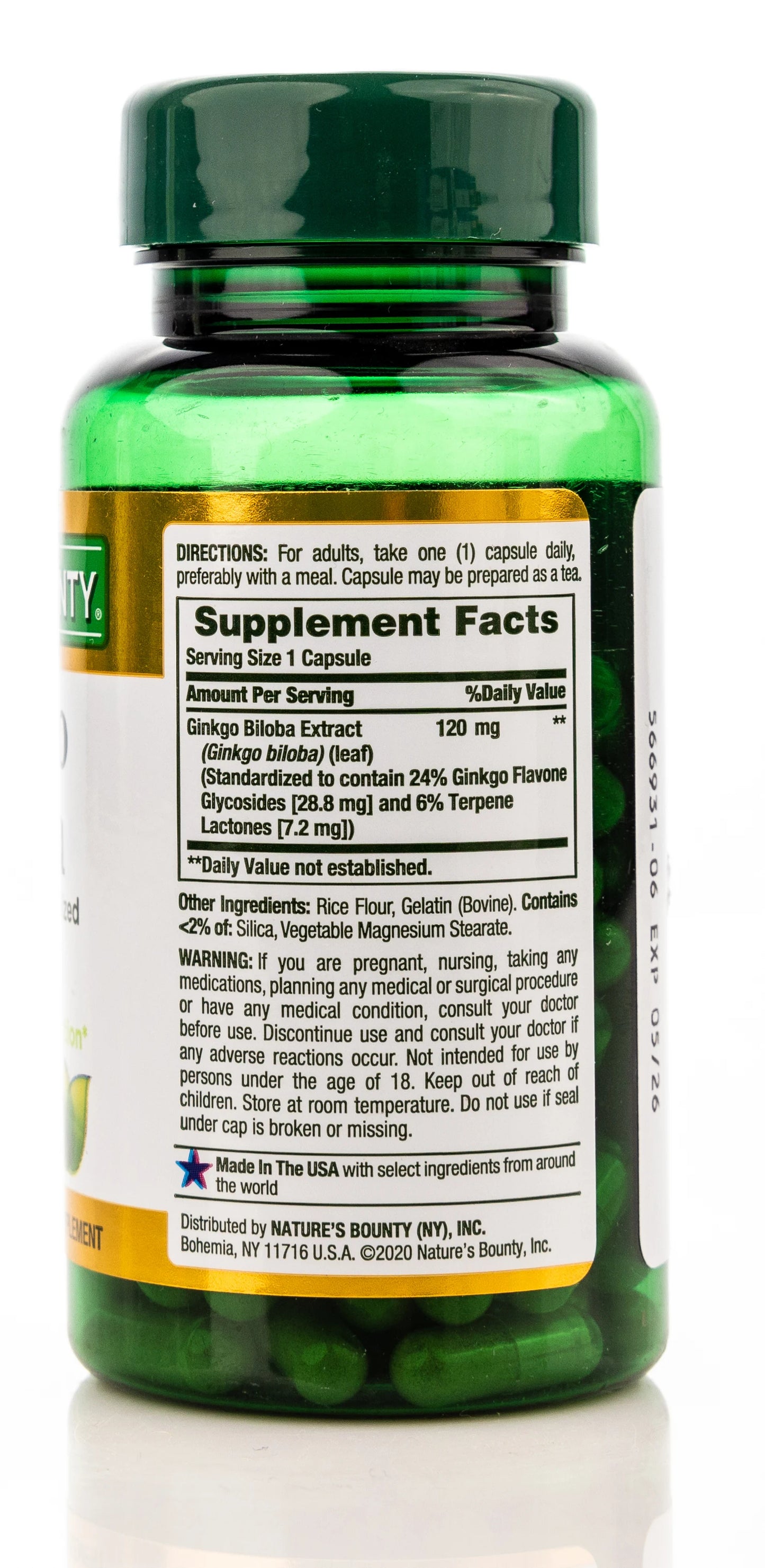 Nature's Bounty Ginkogo Biloba 120mg 100 Capsule