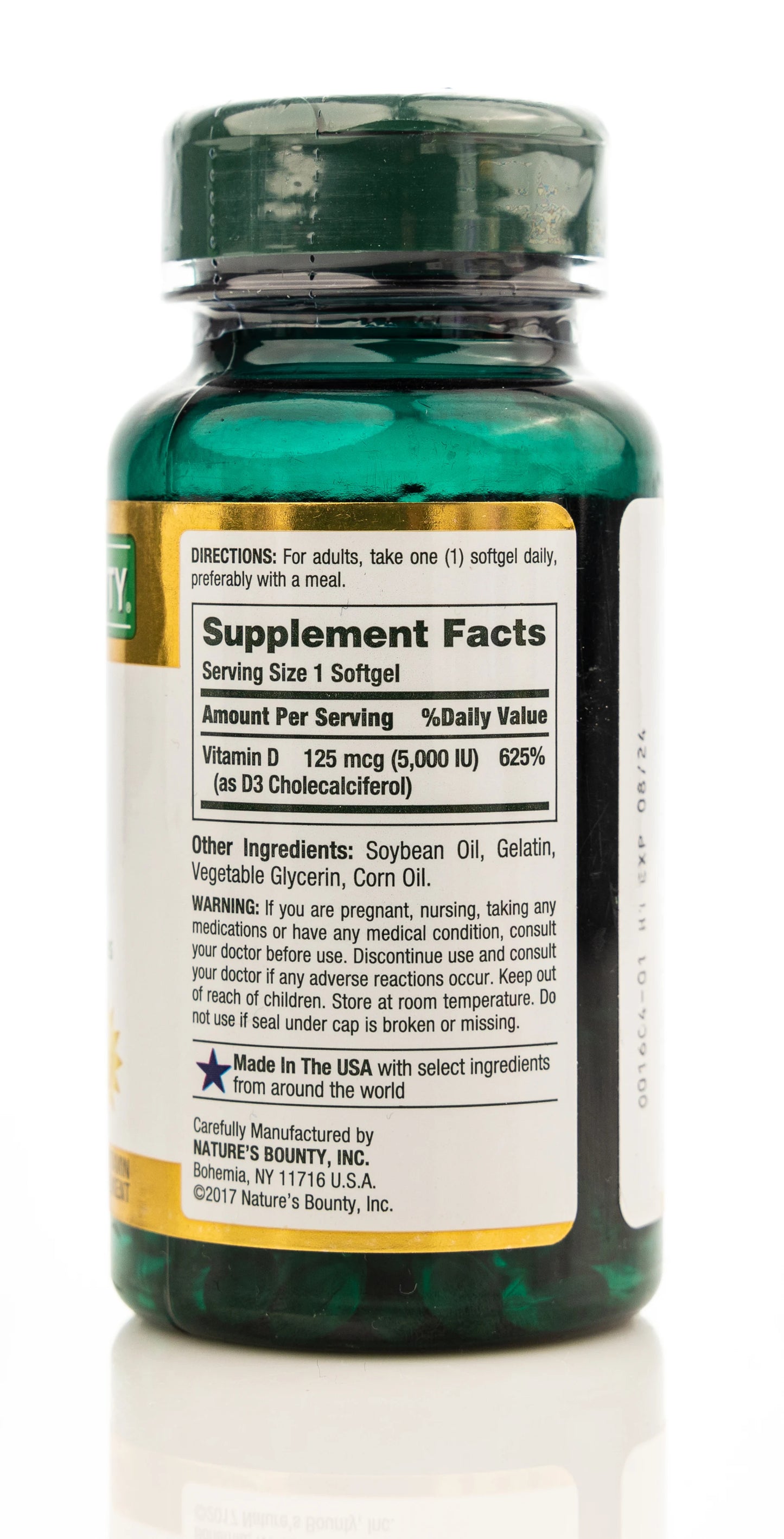 Nature's Bounty Vitamin D3 5000IU 150 Softgels