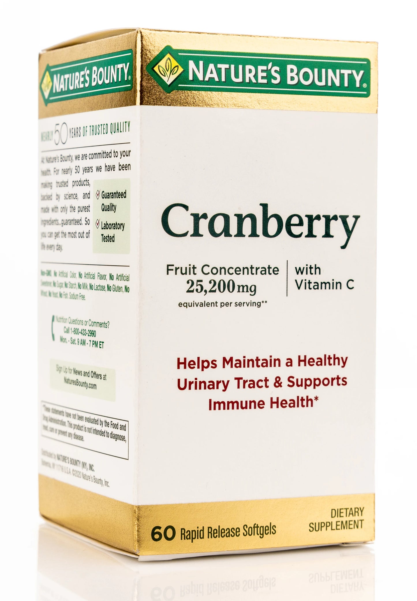 Nature's Bounty Cranberry 25,200mg 60 Softgels