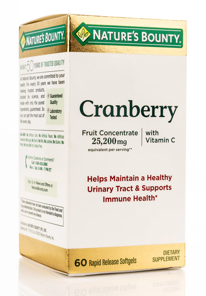 Nature's Bounty Cranberry 25,200mg 60 Softgels