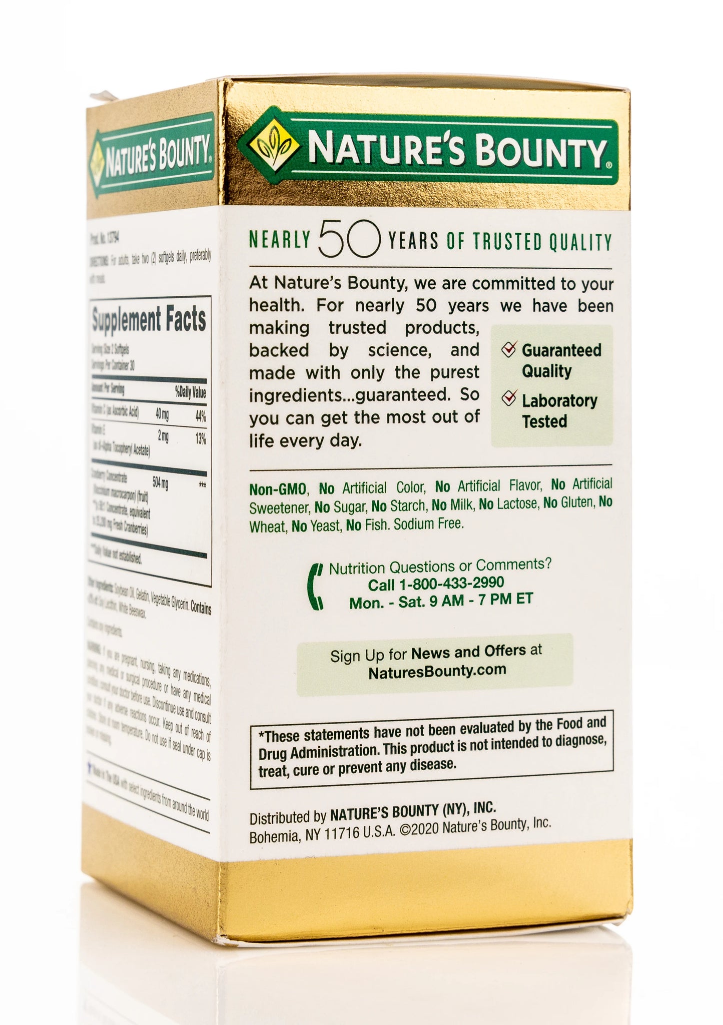 Nature's Bounty Cranberry 25,200mg 60 Softgels