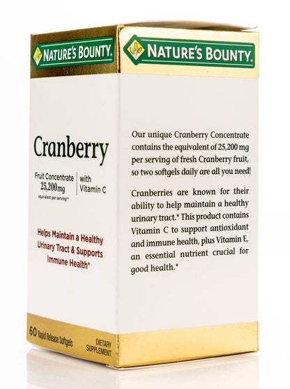 Nature's Bounty Cranberry 25,200mg 60 Softgels