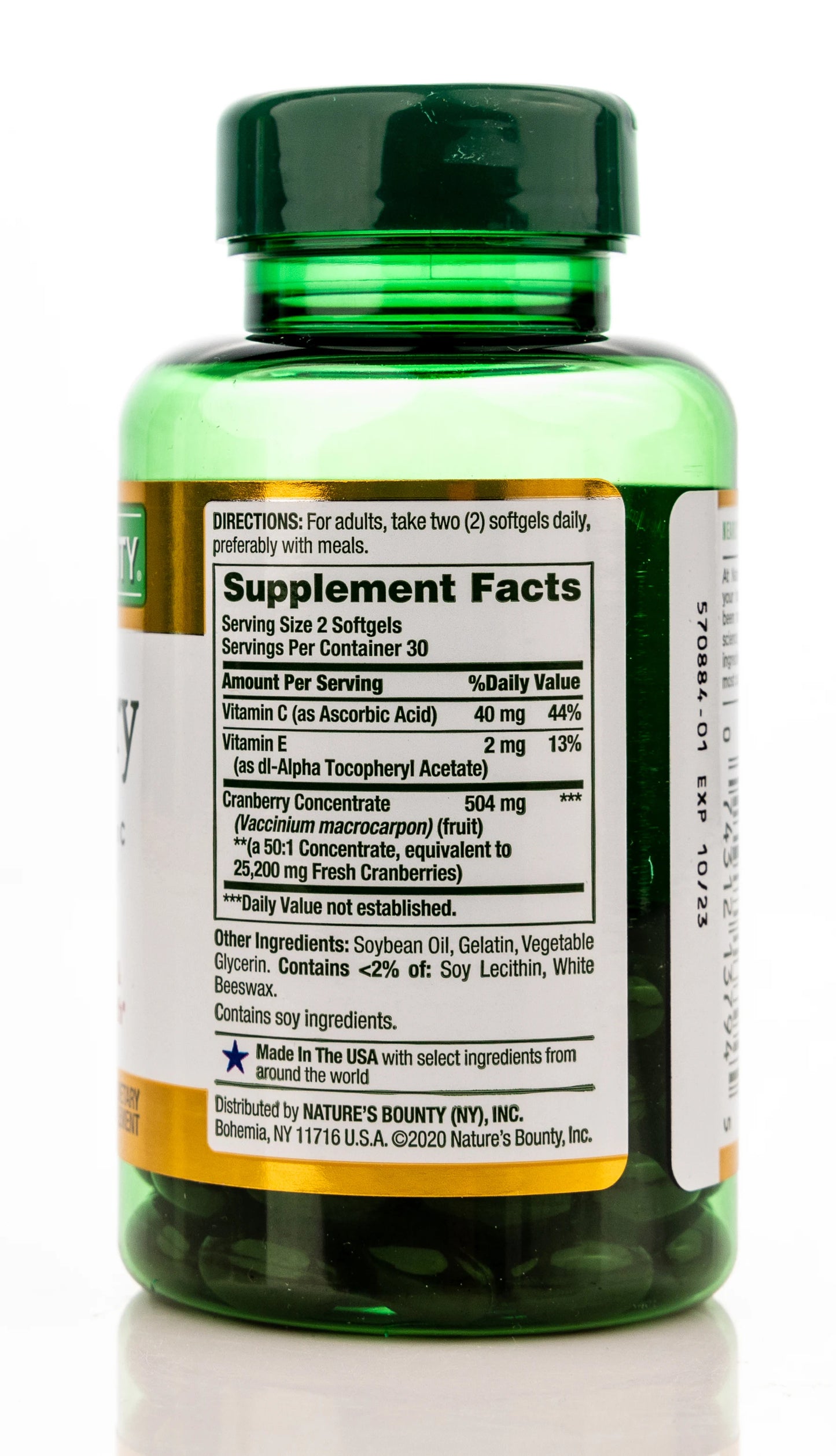 Nature's Bounty Cranberry 25,200mg 60 Softgels