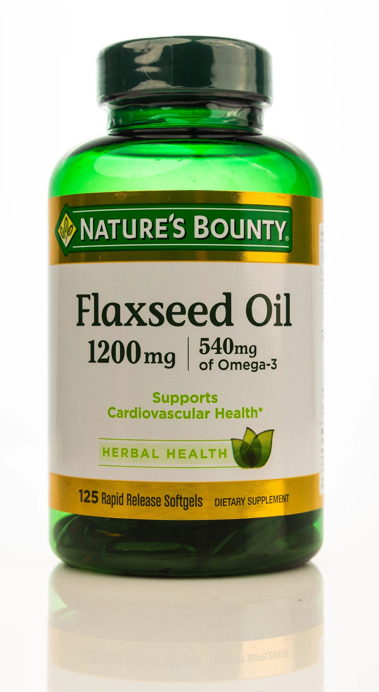 Nature's Bounty Flaxseed Oil 1200 mg 125 Softgels