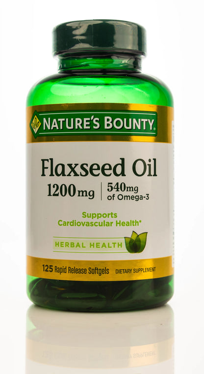 Nature's Bounty Flaxseed Oil 1200 mg 125 Softgels