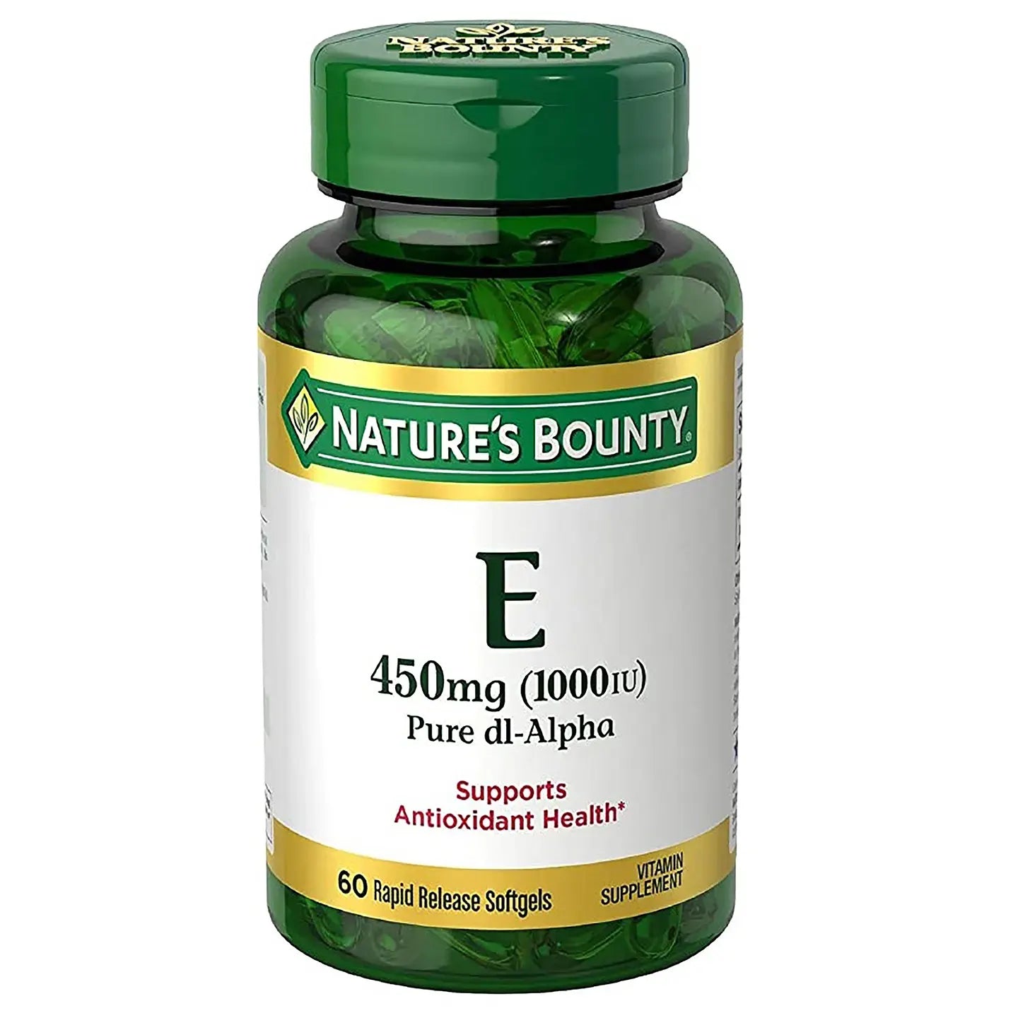Nature's Bounty Vitamin E 450mg (1000IU) 60 Softgels