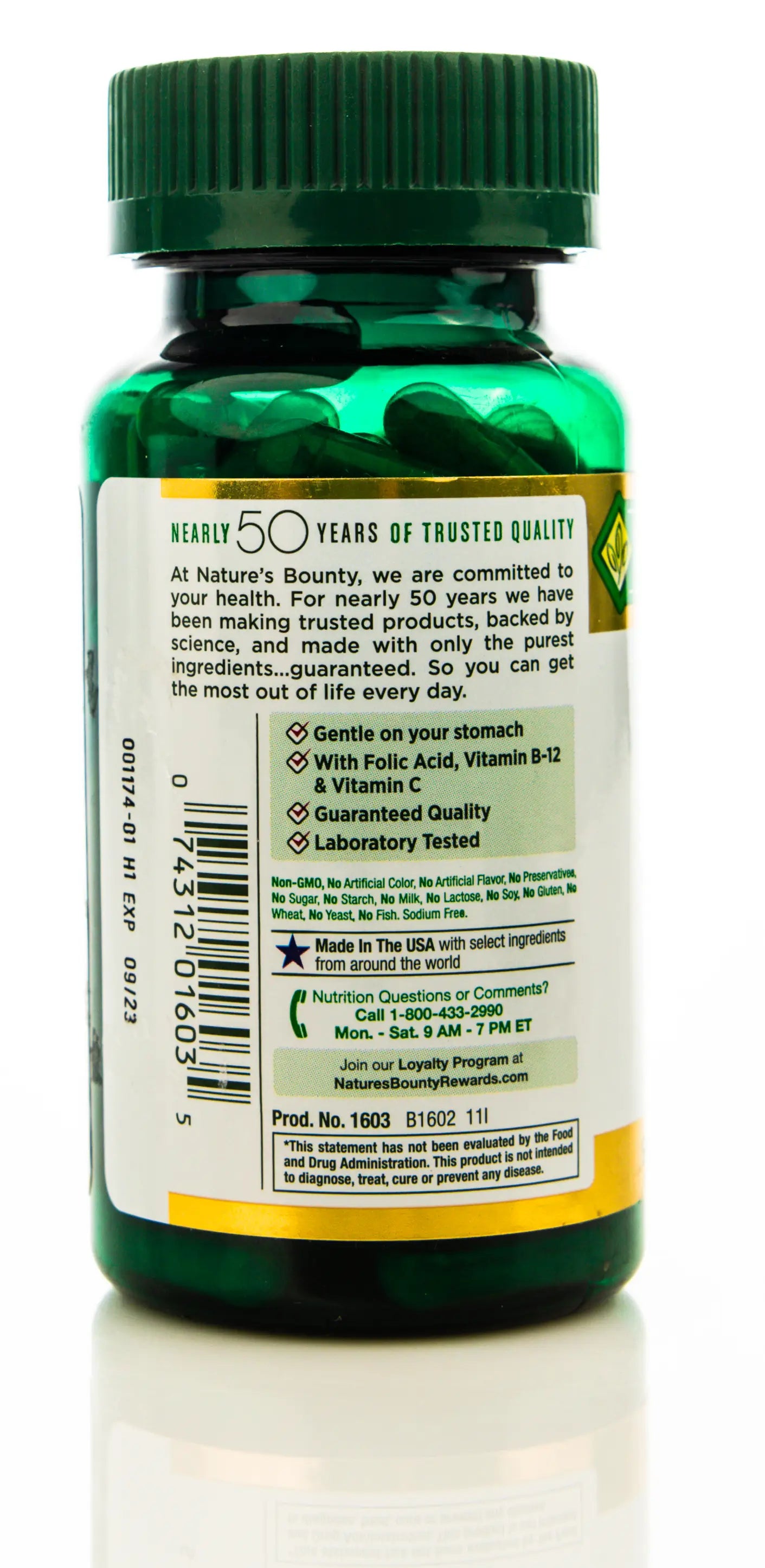 Nature's Bounty Gentle Iron 28mg 90 Capsule