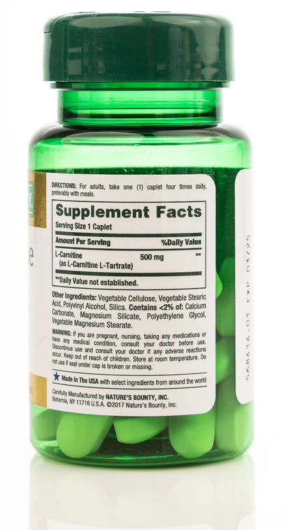 Nature's Bounty L-Carnitine 500mg 30 Tablet
