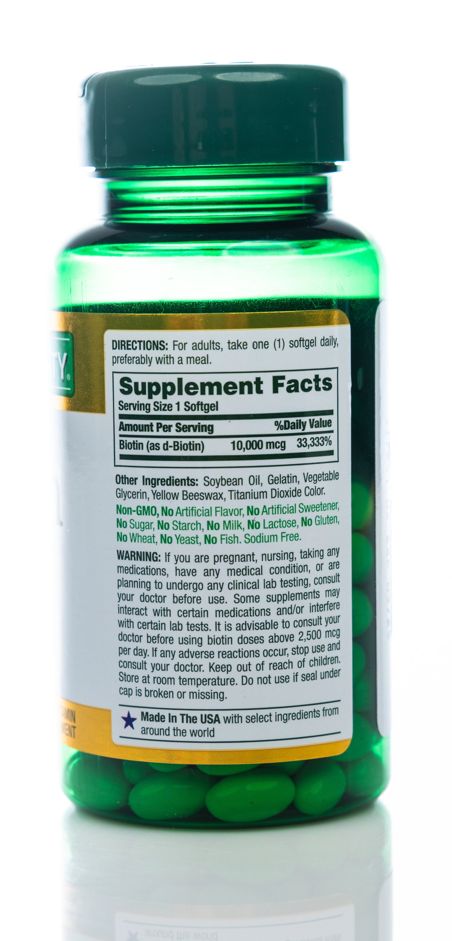 Nature's Bounty Biotin 10000mcg 120 Softgels