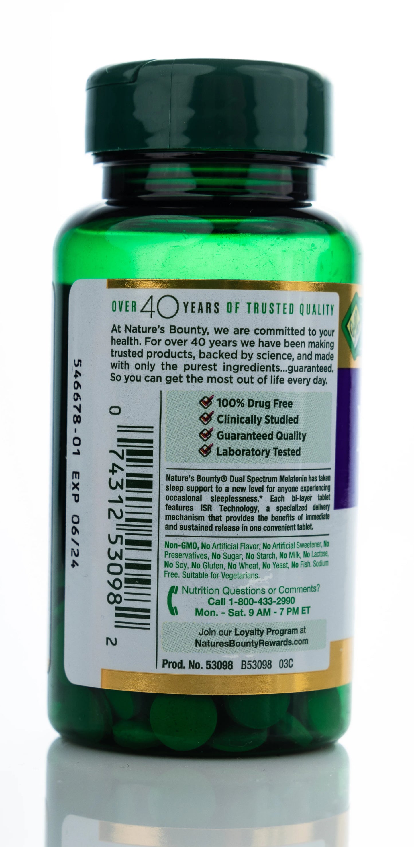 Nature's Bounty Melatonin 5mg 60 Bi-layer Tablets