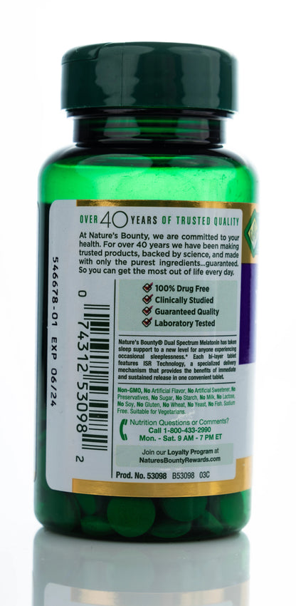 Nature's Bounty Melatonin 5mg 60 Bi-layer Tablets