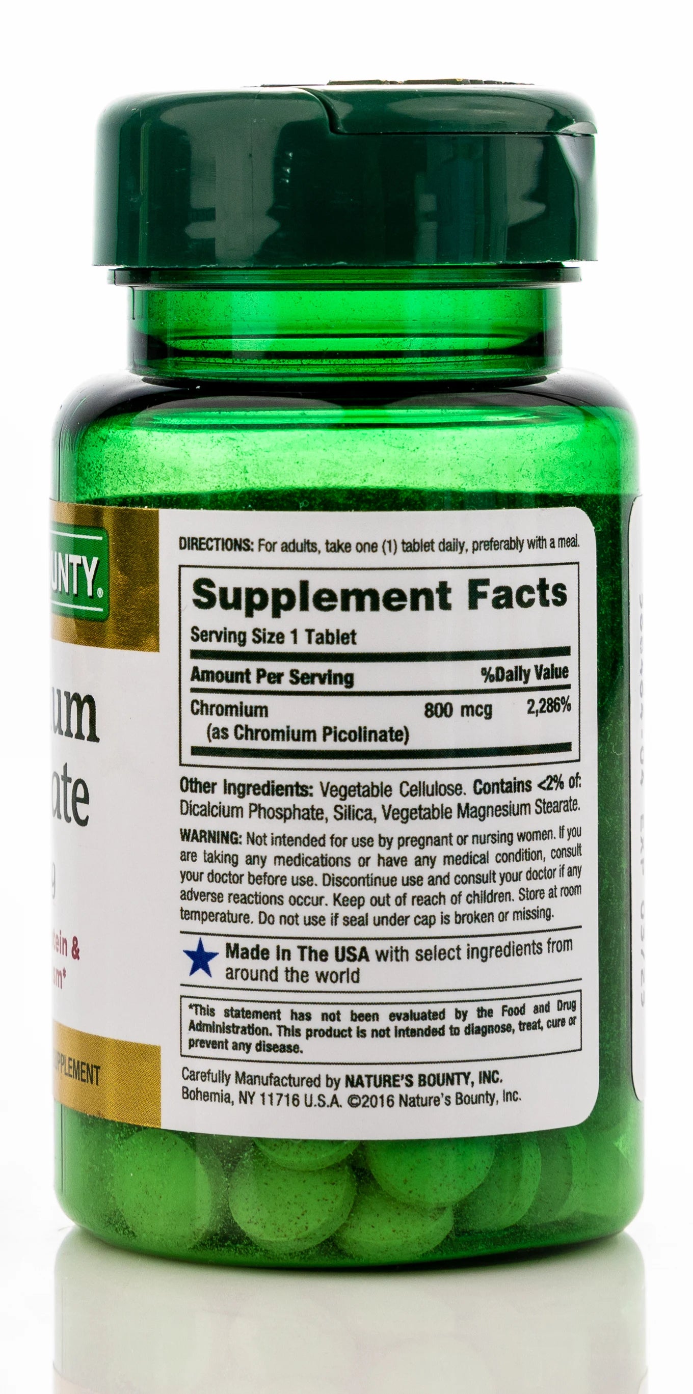 Nature's Bounty Chromium Picolinate 800mcg 50Tablets