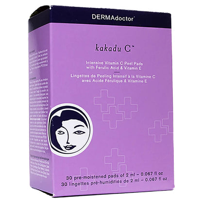 DERMAdoctor Kakadu C Intensive Vitamin C Peel Pad with Ferulic Acid & Vitamin E 30 Wipes
