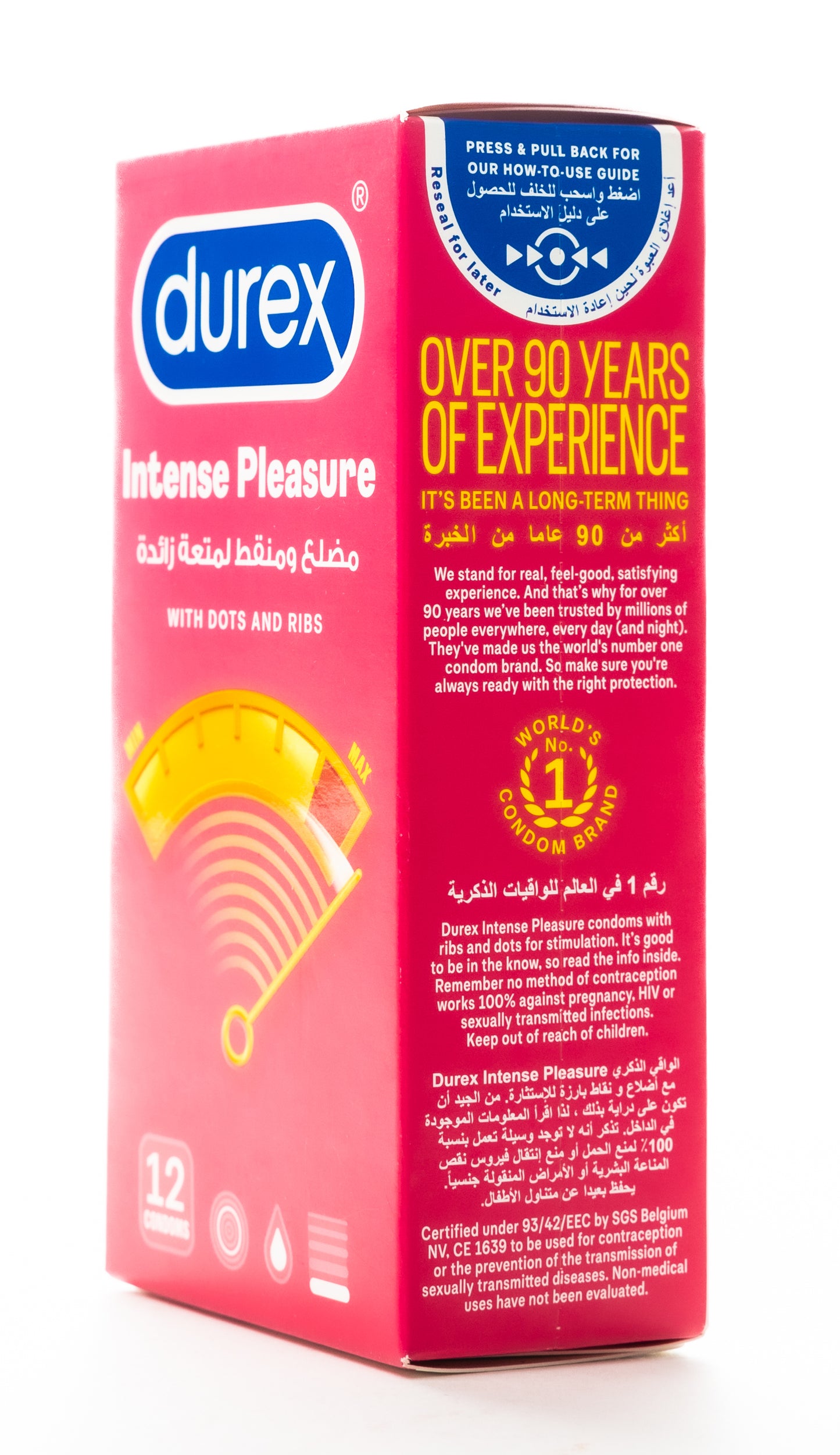 Durex Condom Intense Pleasure 12 Pieces