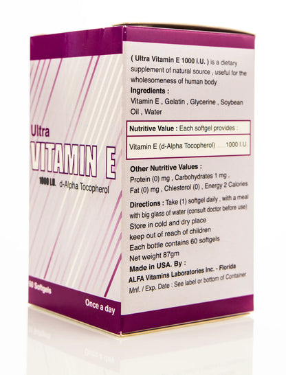 Ultra Vitamin E 1000 IU 60 Capsule