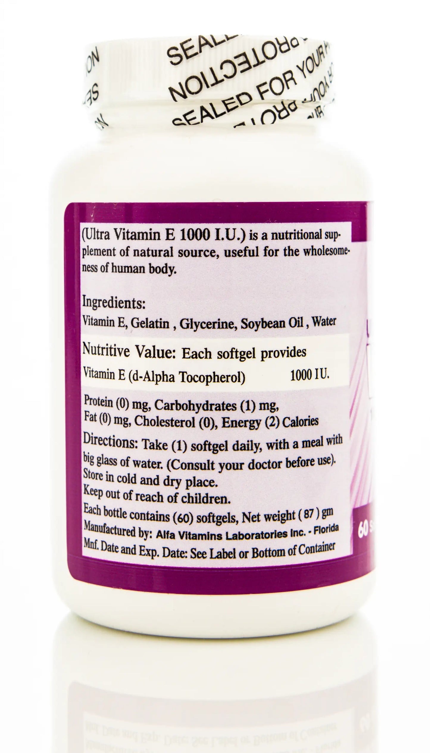 Ultra Vitamin E 1000 IU 60 Capsule