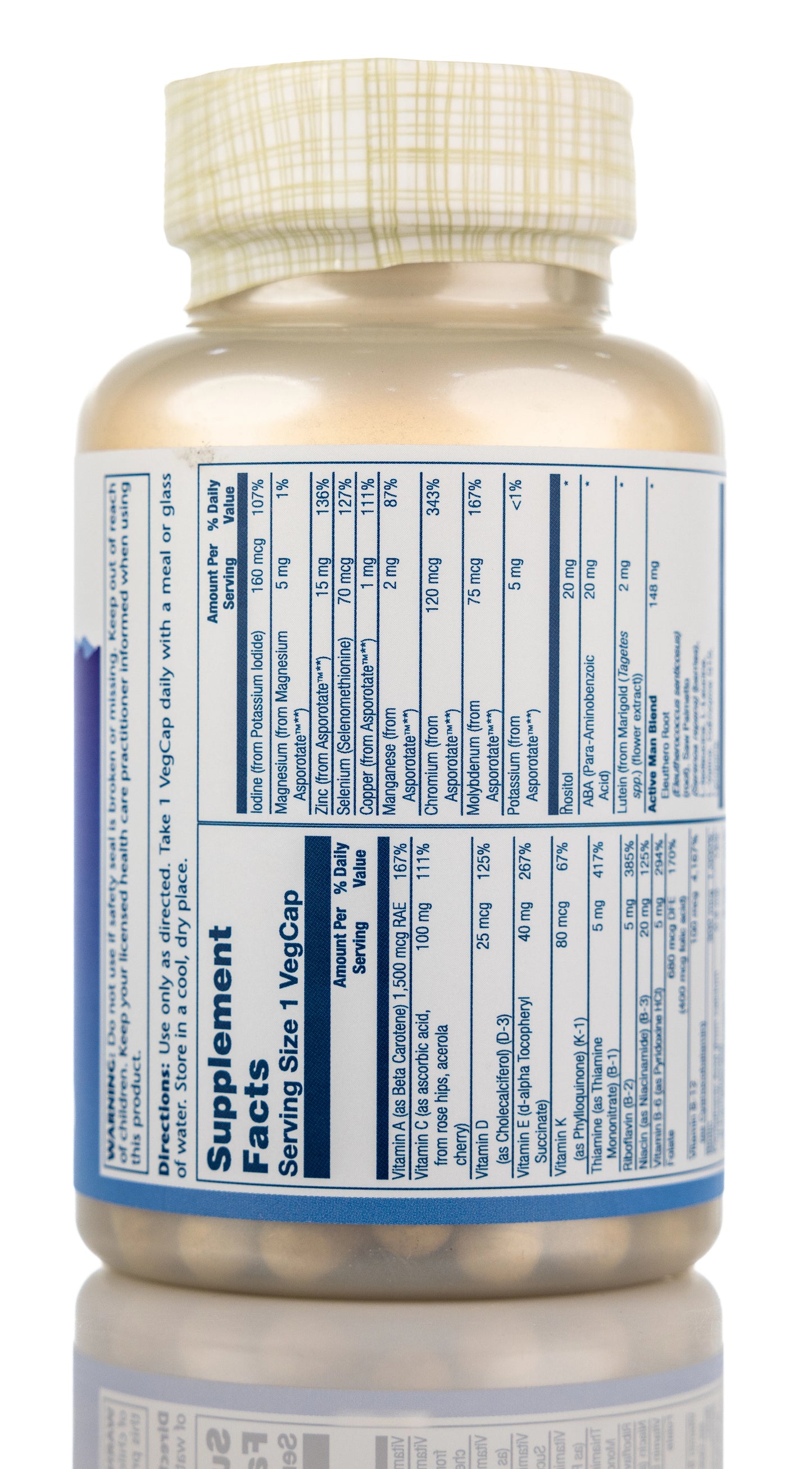 Solaray Once Daily Active Man multivitamin 90 Capsules