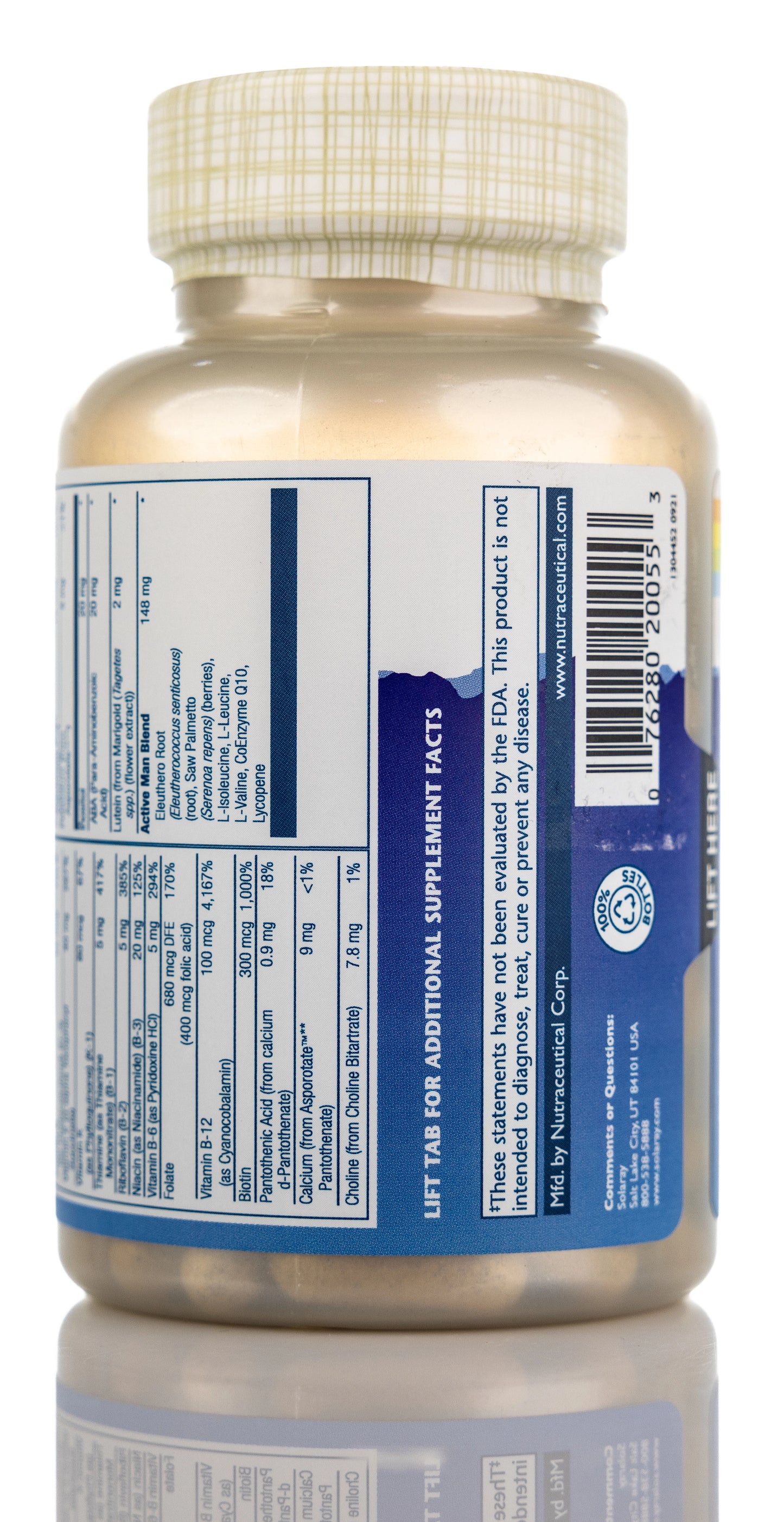 Solaray Once Daily Active Man multivitamin 90 Capsules