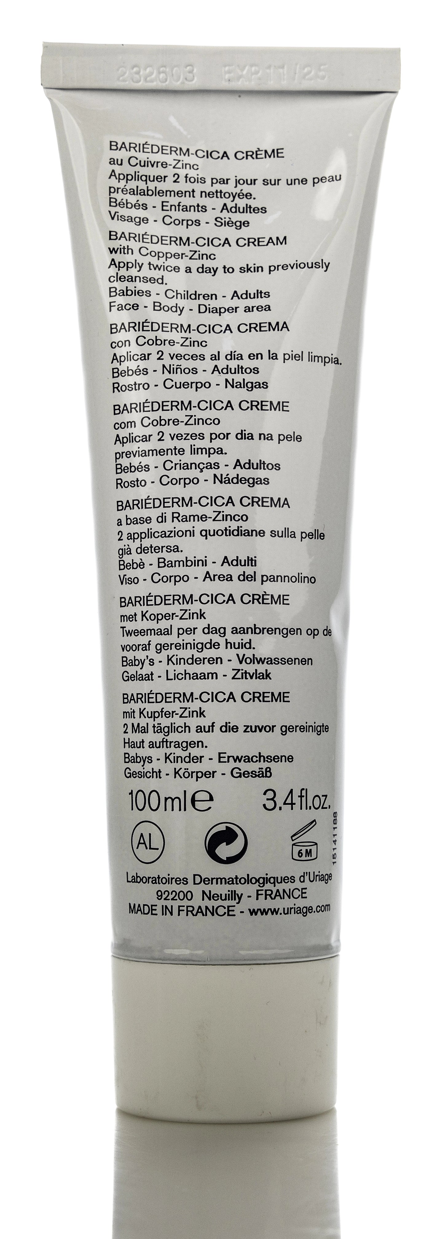Uriage Bariderm Cica Cu-Zn Cream 100 ml