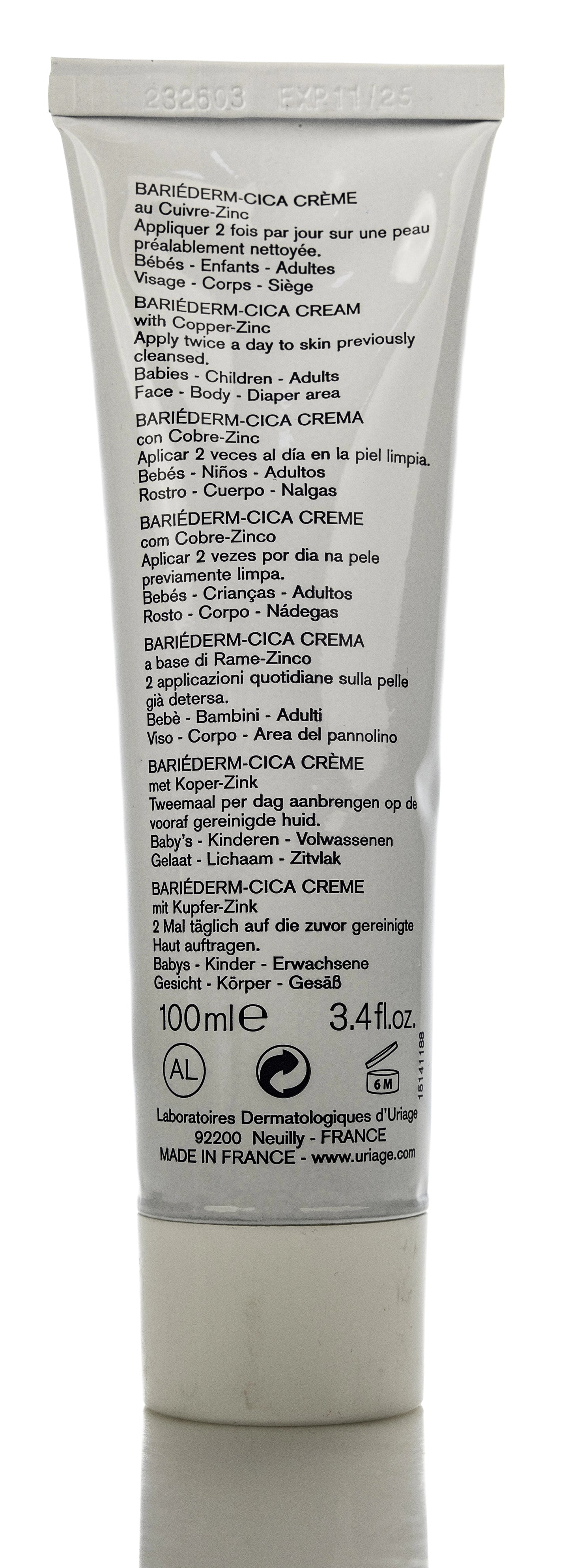 Uriage Bariderm Cica Cu-Zn Cream 100 ml