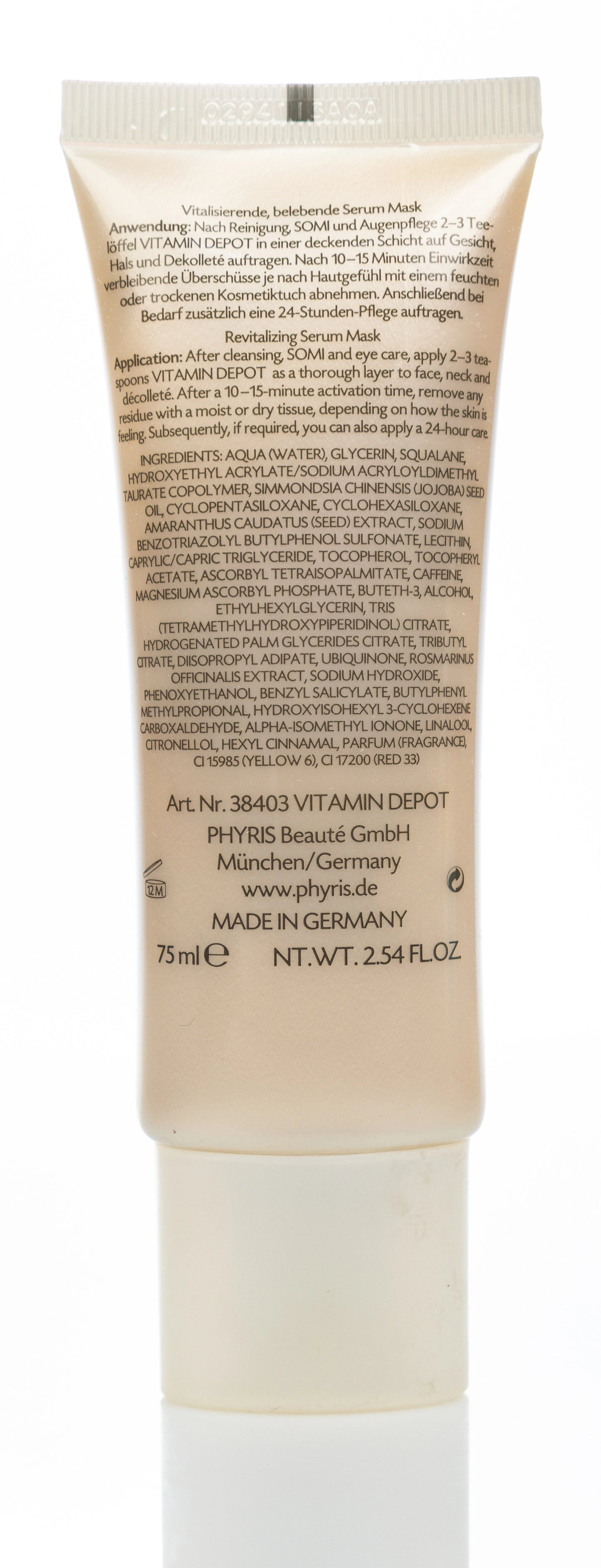 Phyris Time Release Vitamin Depot Serum Mask 75 Ml