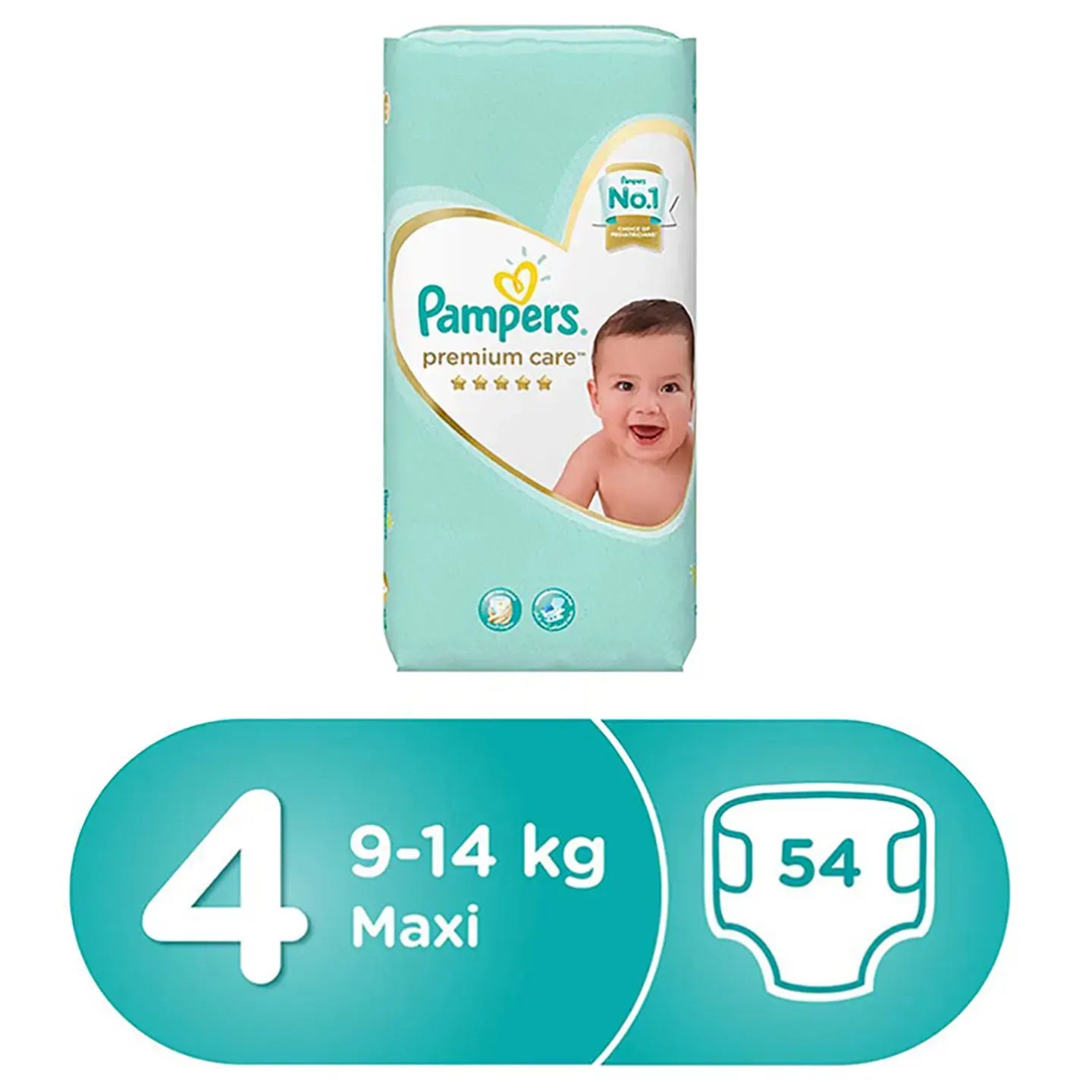 Pampers 4 Premium Care 8-14Kg 54 Pieces