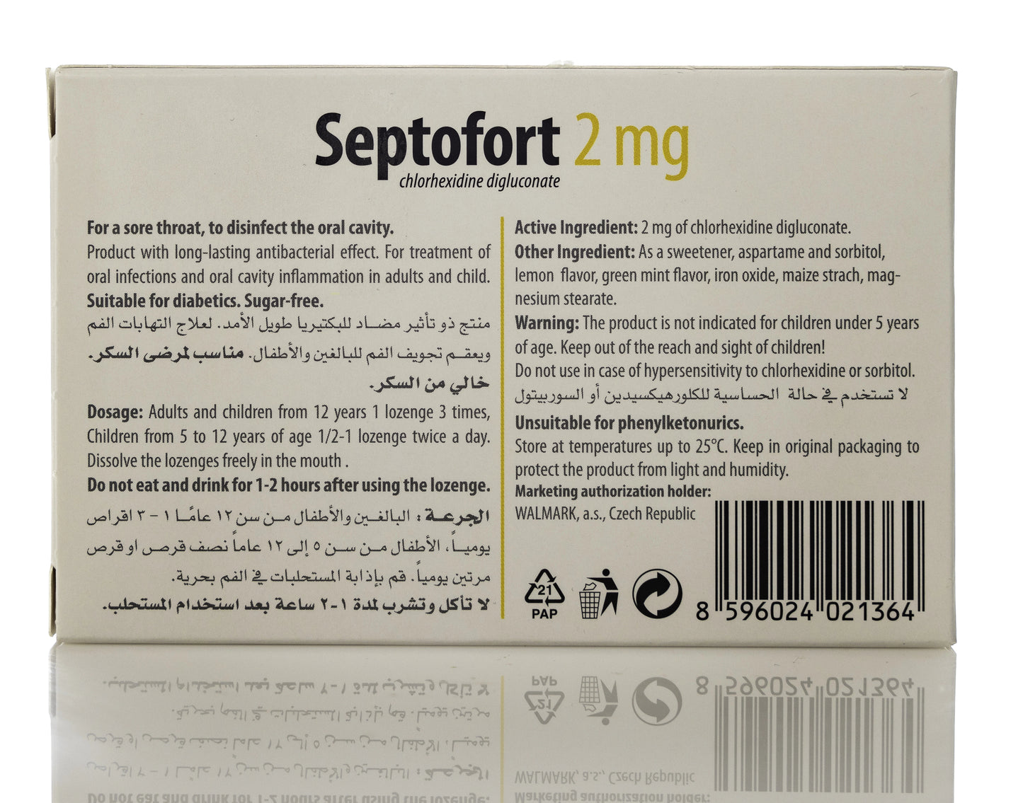 Septofort 2Mg Lemon 24 Lozenges