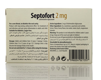 Septofort 2Mg Honey Lemon 24 Lozenges