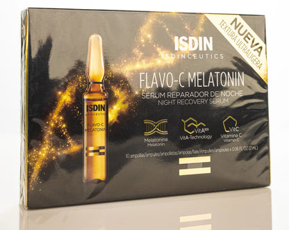 Isdin Flavo-C Melatonin Night Serum Ampoule 10X2 Ml