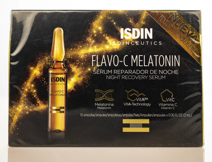 Isdin Flavo-C Melatonin Night Serum Ampoule 10X2 Ml
