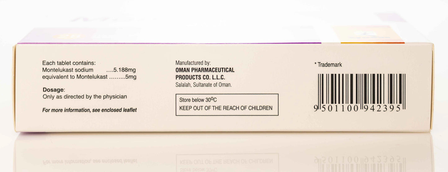 Montas 5Mg 28 Tablets