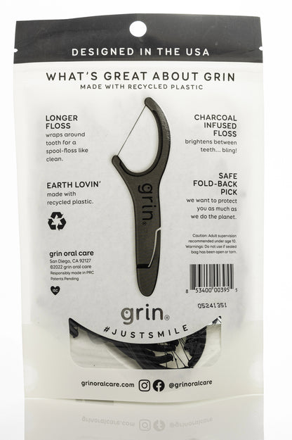 Grin white Charcoal Floss 75 Flosspyx [3955]