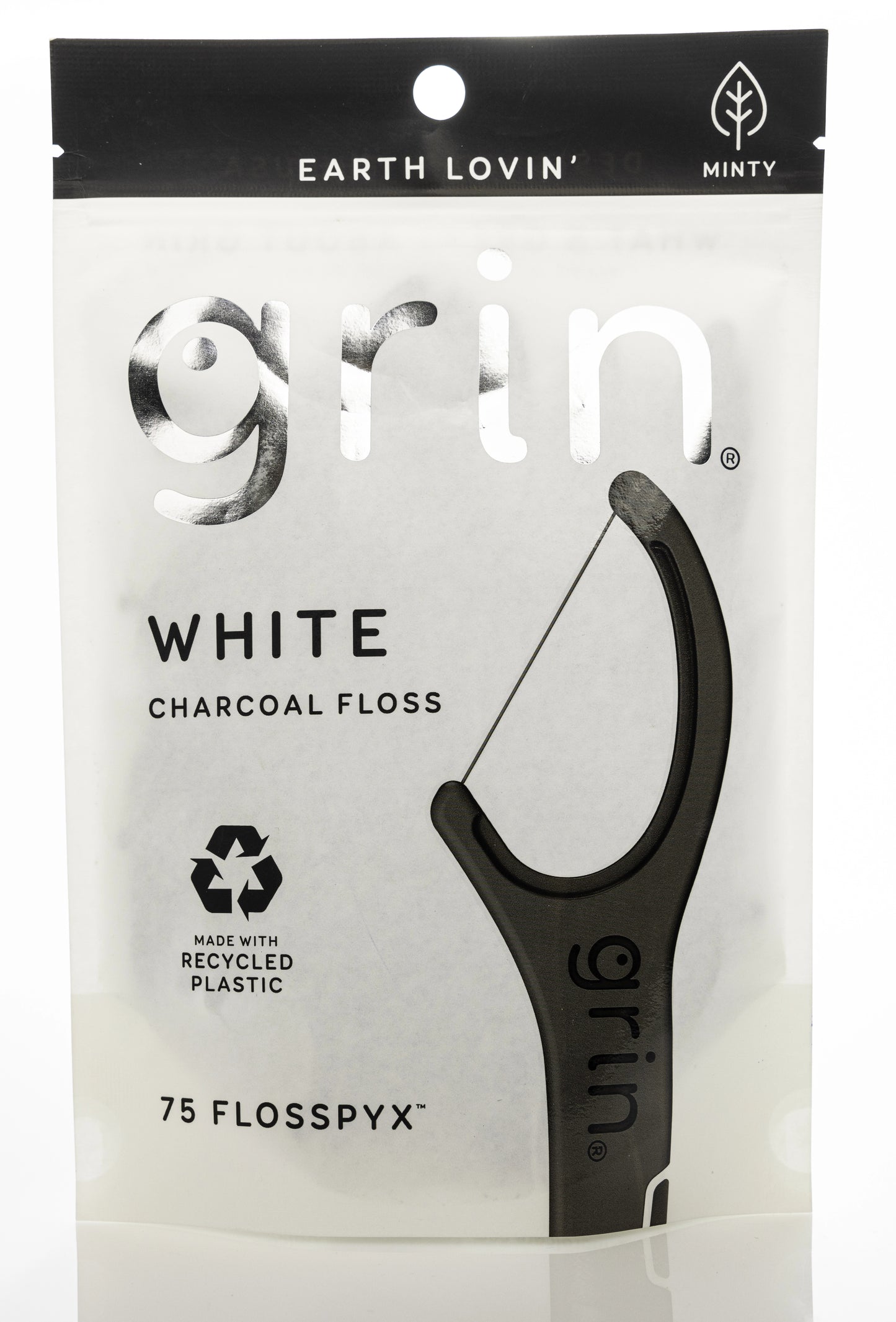 Grin white Charcoal Floss 75 Flosspyx [3955]