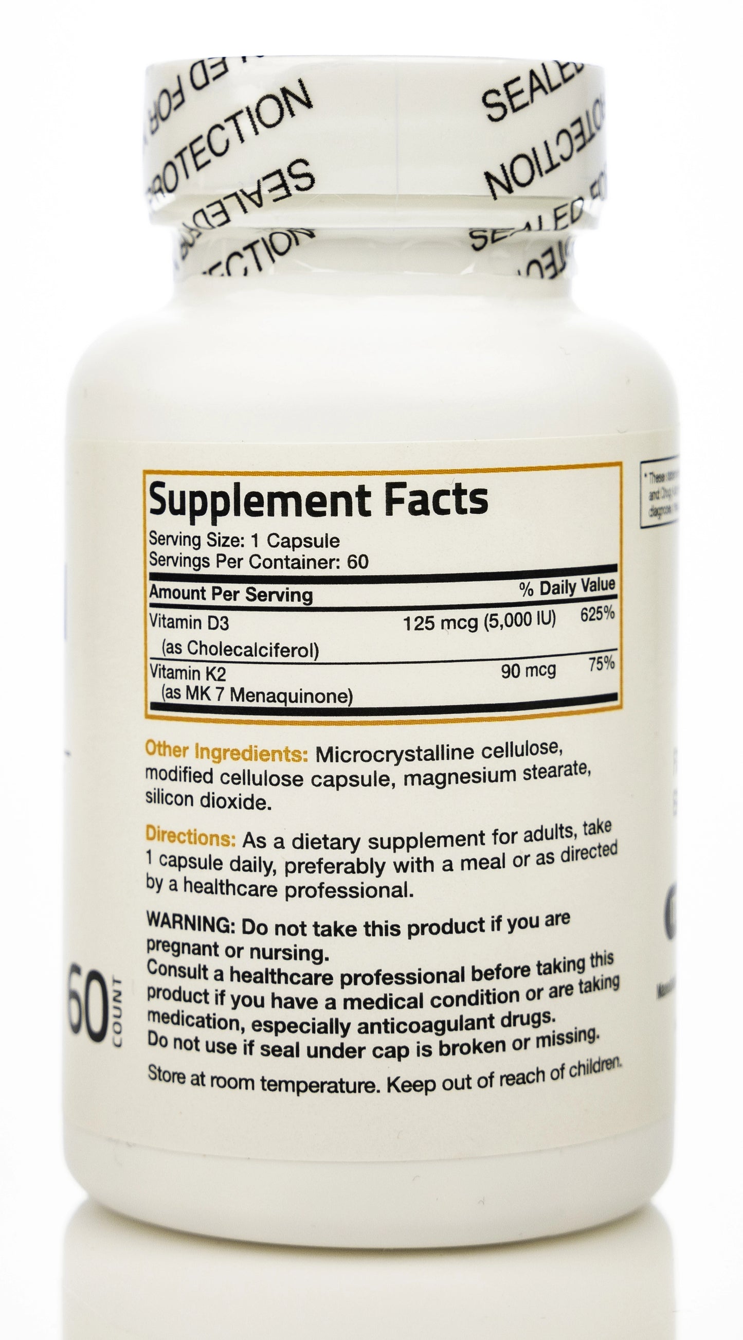 Bronson Vitamin K2+د3 5000IU 60 Capsule
