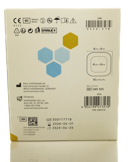 Hartmann HydroTac Transparent  Comfort 8X8Cm 10 Pieces