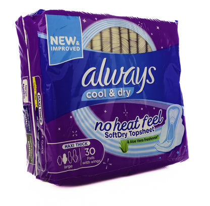 Always Aloe Cool Maxi Thick 30 Pads