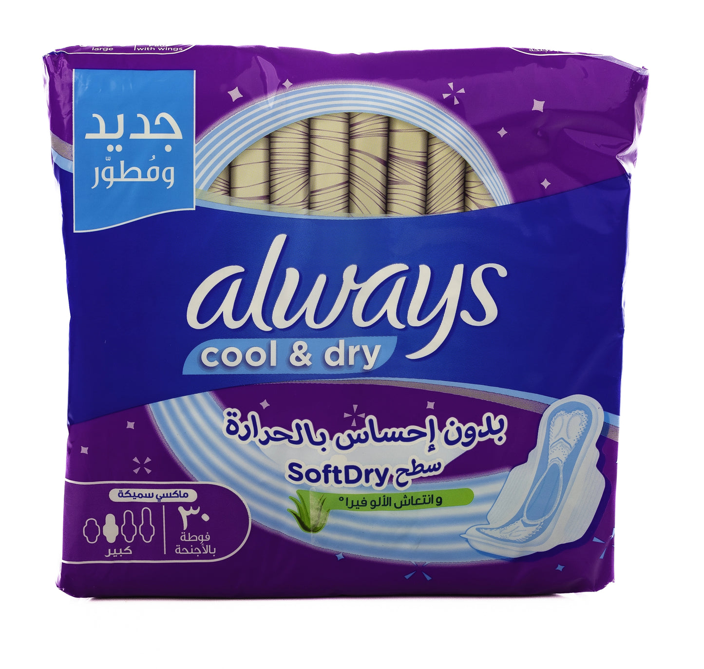 Always Aloe Cool Maxi Thick 30 Pads