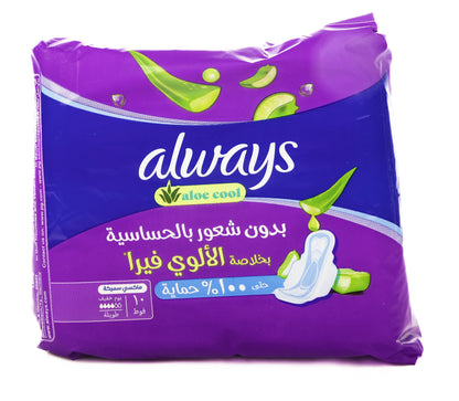 Always Aloe Cool Maxi Thick 10 Pads