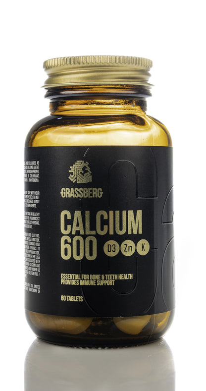 Grassberg Calcium 600+د3+Zn+K 60 Tablets