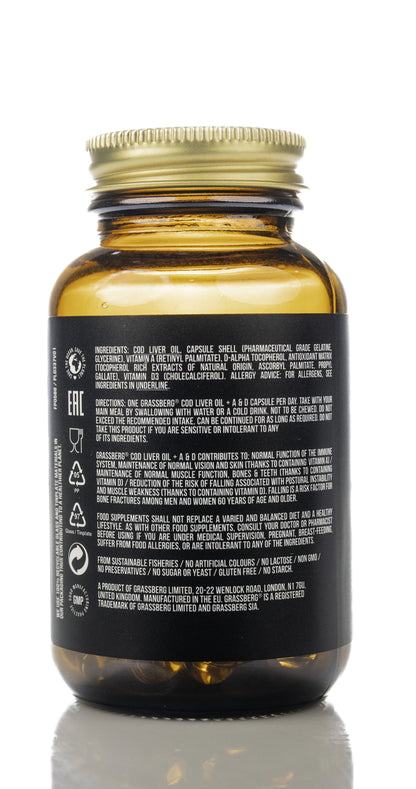 Grassberg Cod Liver Oil Vitamin A+D 60 Capsule