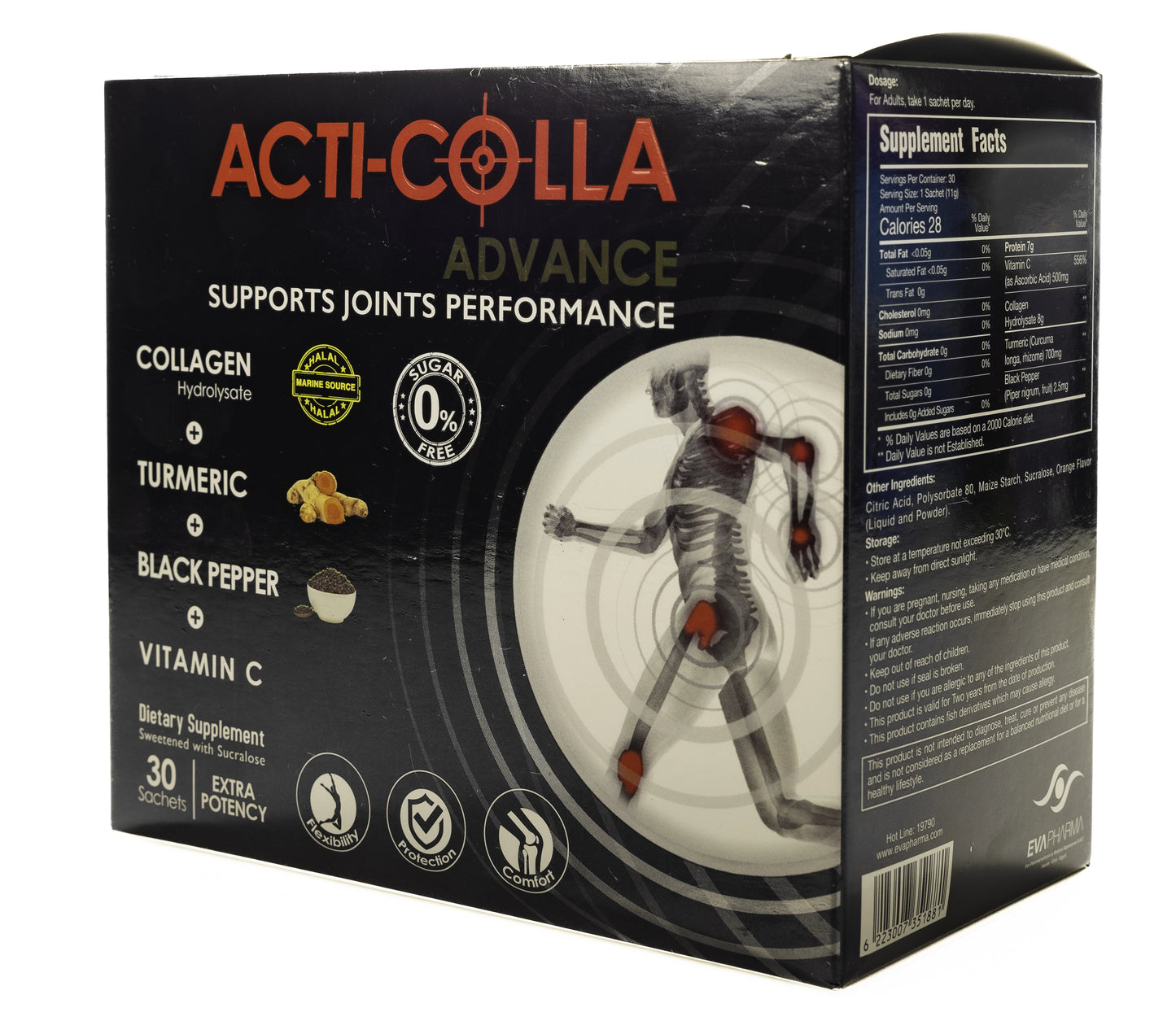 Acti-Colla Advance Collagen+Turmeric+Vitamin C 30Sch